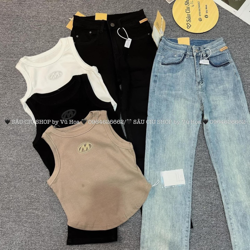 Set Combo 4 Áo 3 Lỗ Thêu Cắt Laze Chất Tăm Co Dãn Thoải Mái, Áo Nữ Dáng Ôm Body