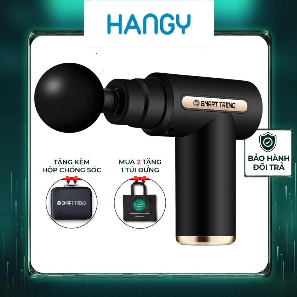 Máy massage cầm tay mini đấm lưng mát xa trị liệu cổ vai gáy HANGY 4 đầu 6 chế độ MSCB