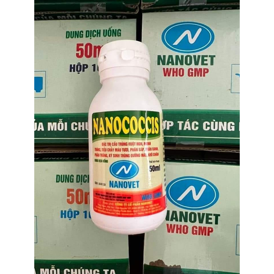 Nanococcis 50ml đền gấp 10 nếu phát hiện hàng giả cầu trùng ruột non, manh tràng, tiêu chảy máu tươi