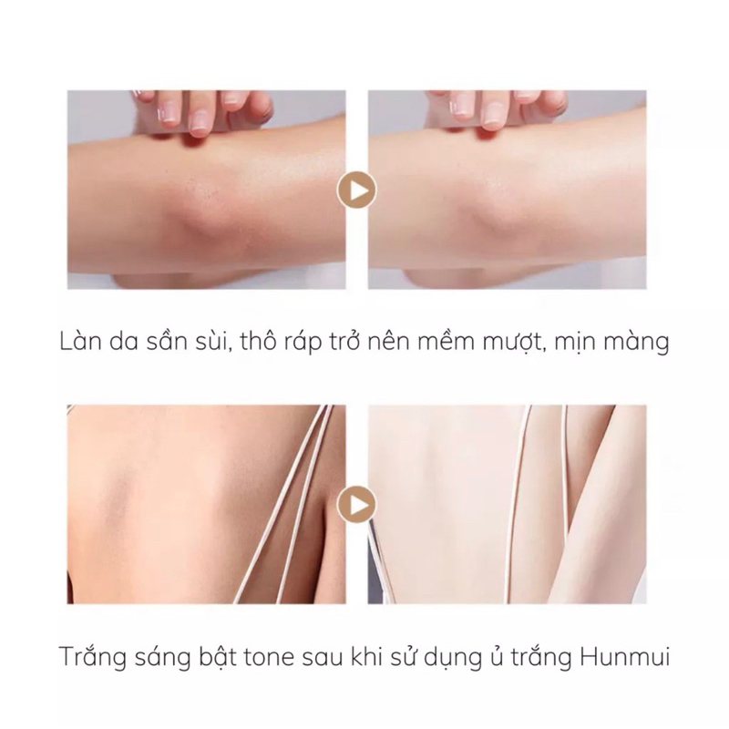 Mặt Nạ Ủ Trắng Toàn Thân Niacinamide Hunmi Cho Làn Da Cơ Thể Trắng Sáng Bật Tone, Mịn Màng, Tươi Trẻ