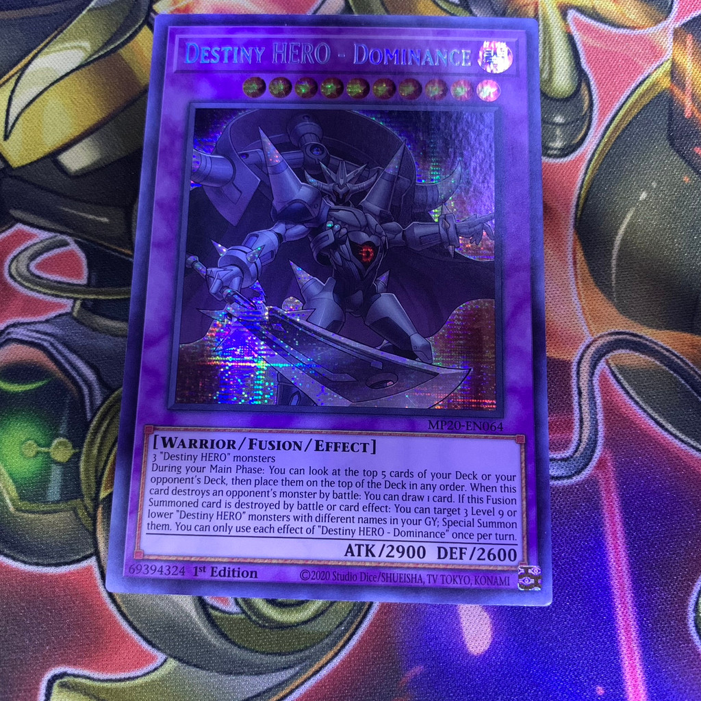 Thẻ bài Yugioh! Destiny HERO - Dominance - MP20-EN064 - Prismatic Secret Rare 1st Edition