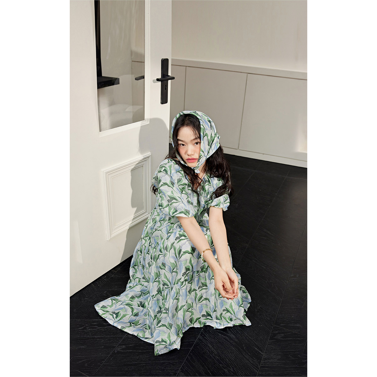 Z152 Váy in hoa xuất dư của KUOSE