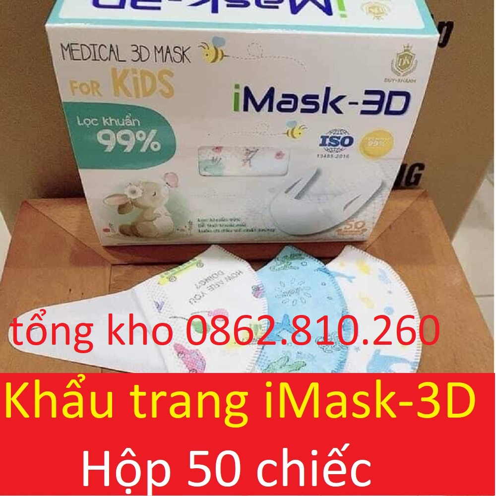 Khẩu trang y tế trẻ em imask 3d medical mask for kids
