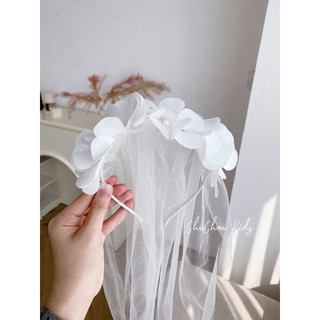 Bờm ren hoa cho bé gái