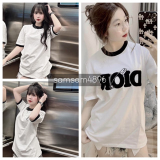 Áo thun tay lỡ YS..DIO viền form rộng unisex nam nữ siêu hot