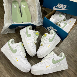 GIÀY AF1 VỆT XANH LÁ, AF1 TRẮNG VỆT XANH BƠ, AF1 TRẮNG XANH ẢNH THẬT TỰ CHỤP+Fullbox