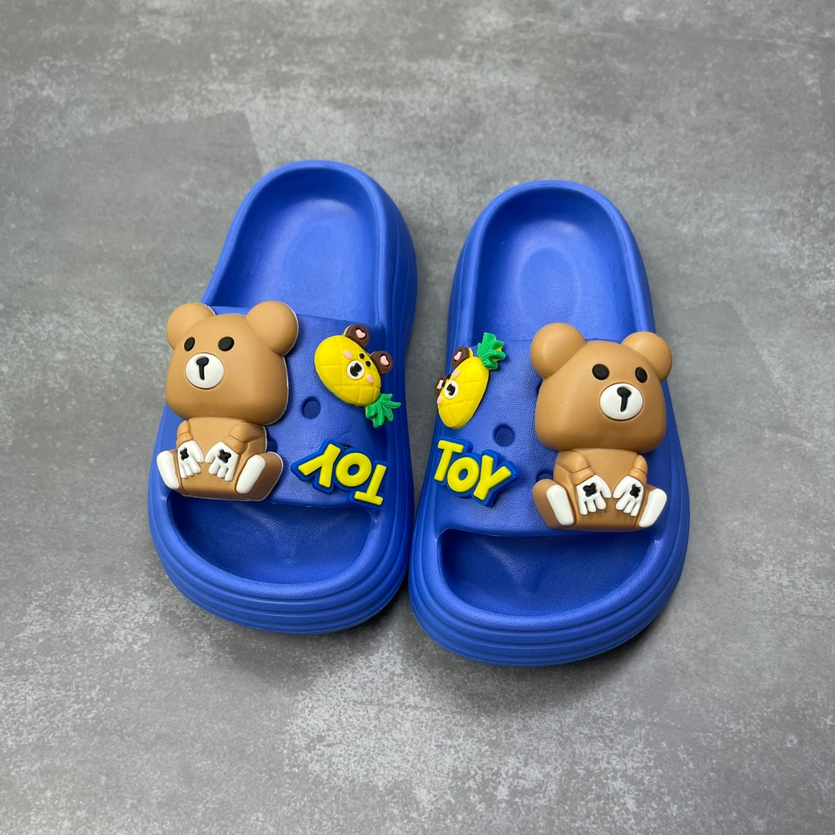 Dép lê đế kếp bé trai siêu nhẹ sticker nổi  đủ màu