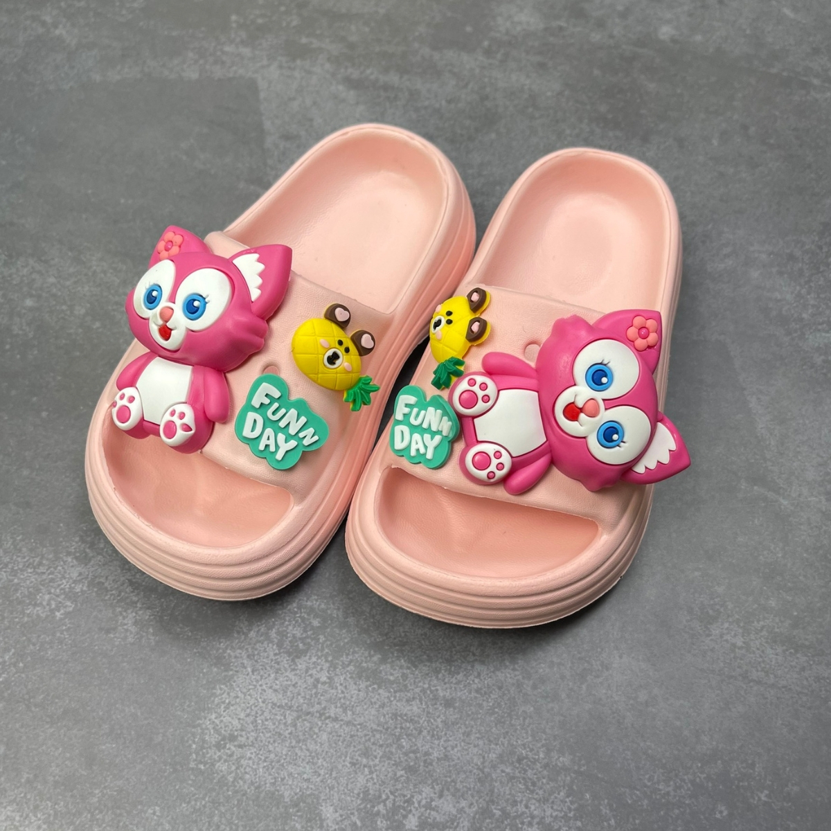 Dép lê đế kếp bé trai siêu nhẹ sticker nổi  đủ màu