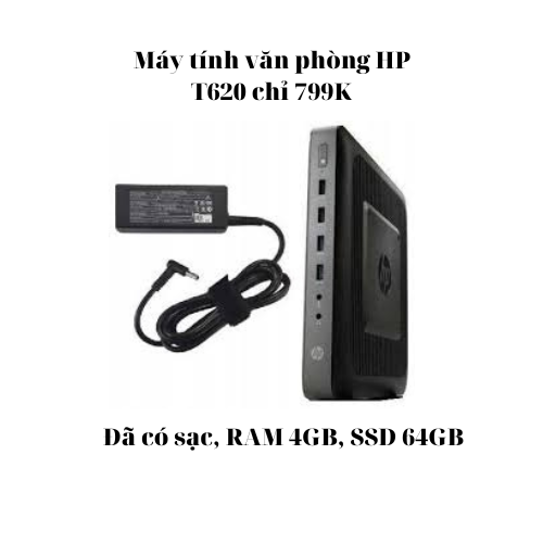 Máy tính văn phòng mini HP T620 (Ram 4GB, SSD 64GB)