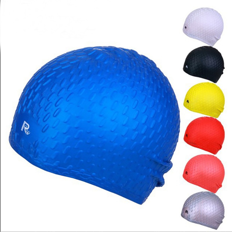 Mũ bơi người lớn trẻ em cho bé silicon dẻo êm mềm chống nước vào tóc dùng cho thi đấu bơi lội