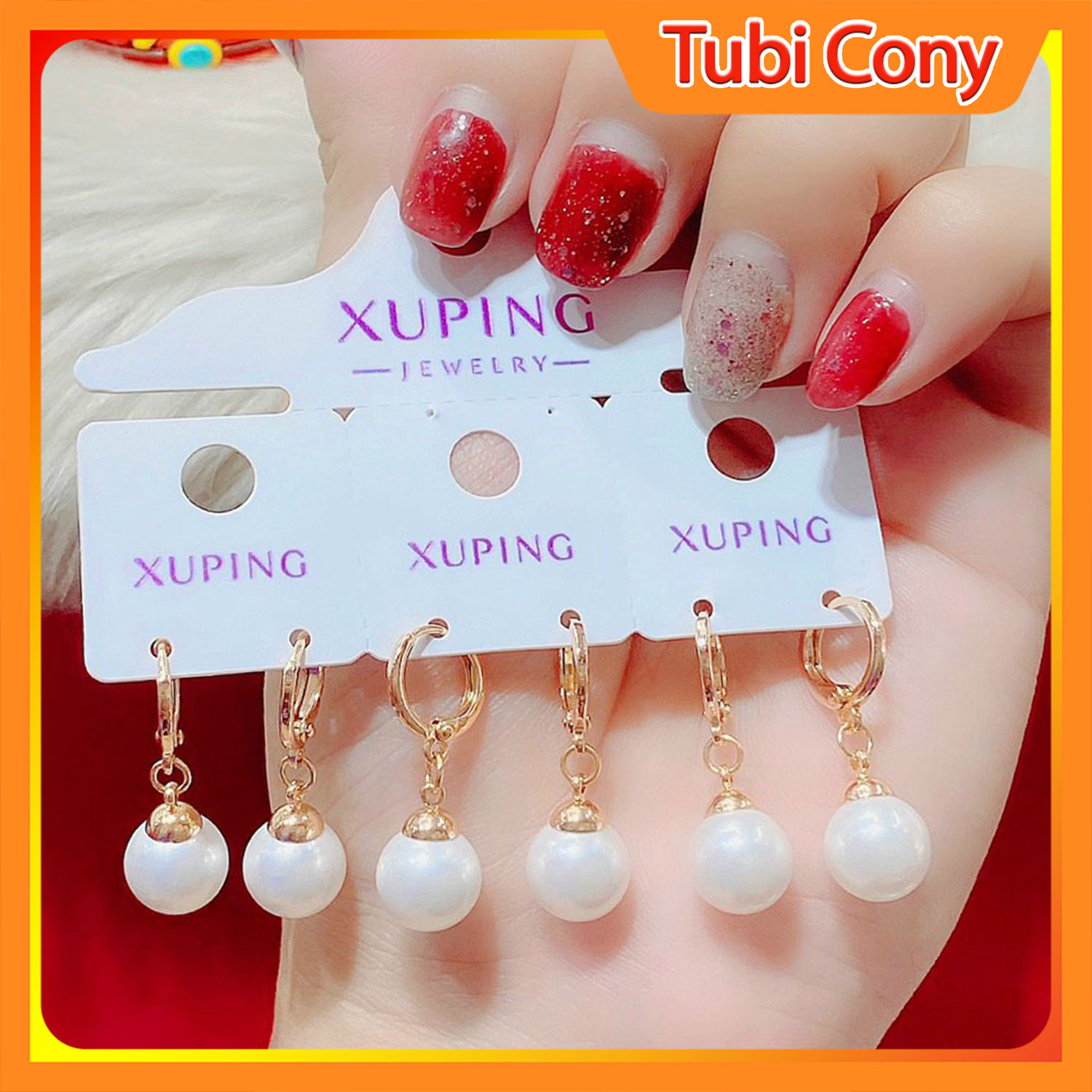 Bông tai nữ xuping ngọc trai nhân tạo B23523