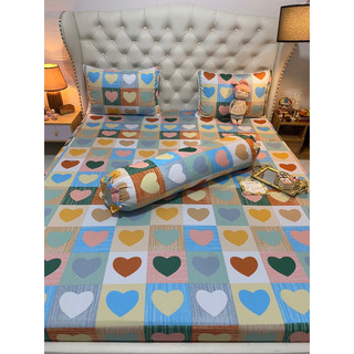 Bộ 4 món drap/ga áo gối thun lụa siêu lạnh thái latico