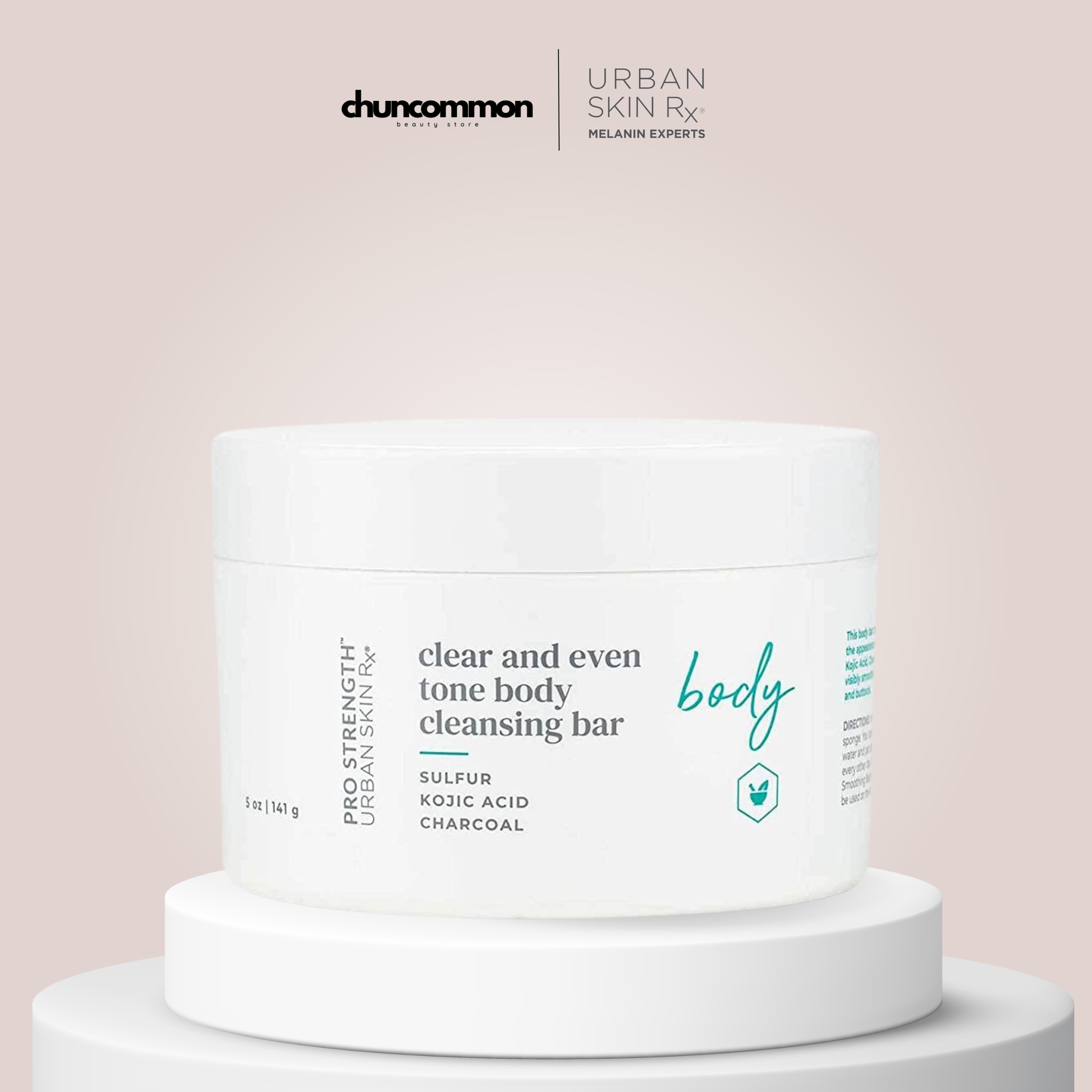 Bar tắm giảm thâm, mụn cho cơ thể Urban Skin Rx Clear And Even Tone Body Cleansing Bar
