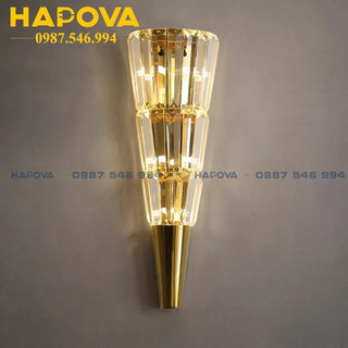 Đèn tường pha lê phòng ngủ hapova flora 602