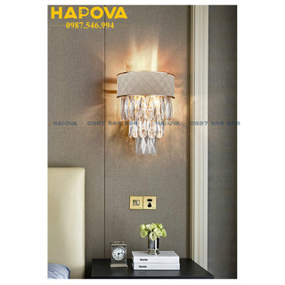 Đèn tường pha lê phòng ngủ hapova abuw 8123