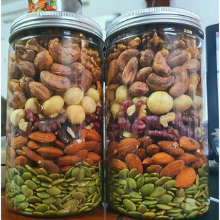 FUN 1 - MIX 6 (MACCA, HẠNH NHÂN, 2 LOẠI ÓC CHÓ, HẠT ĐIỀU, HẠT BÍ) HẠT DINH DƯỠNG QNUTS HOME MIX SẤY GIÒN 500g siêu rẻ