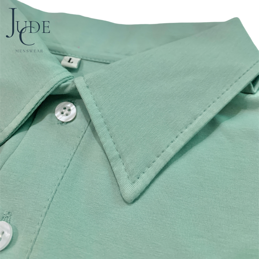 Áo polo Unisex Cemint xanh bạc hà sữa 100% air cotton co giãn thoáng mát, không sờn - JudeC
