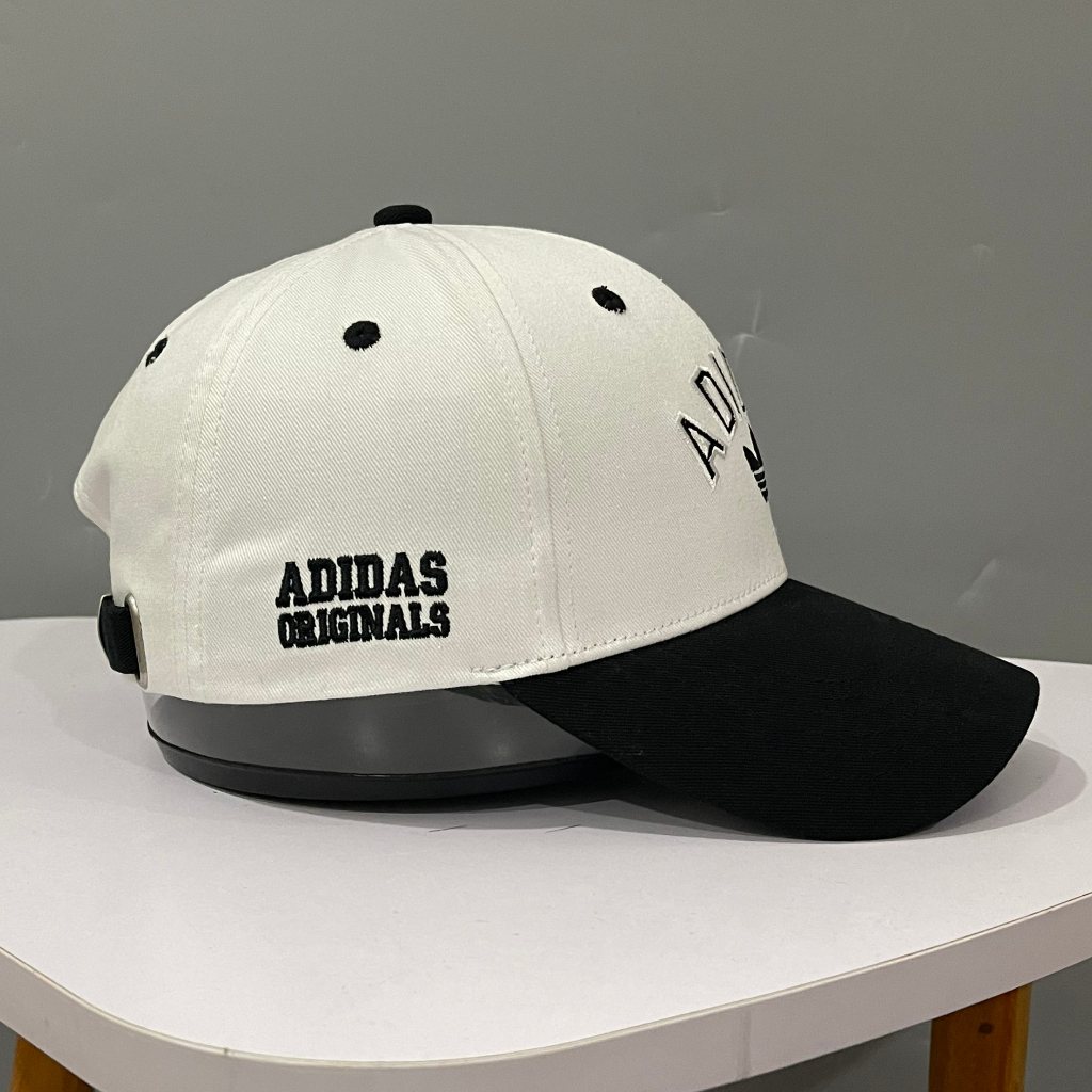 Nón lưỡi trai Adidas mix đen trắng logo thêu xuất dư cao cấp phong cách Hàn Quốc dành cho nam và nữ