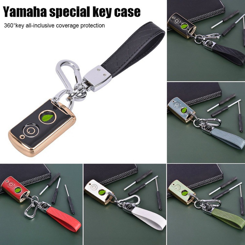 Ốp khoá nhựa dẻo bọc remote Yamaha Ex155 VVA, Nvx, Janus …Tặng dây móc khoá cùng màu mẫu ngẫu nhiên
