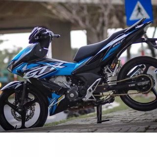 Tem rời honda winner x v2 gtr chữ trắng dán xe xanh đen