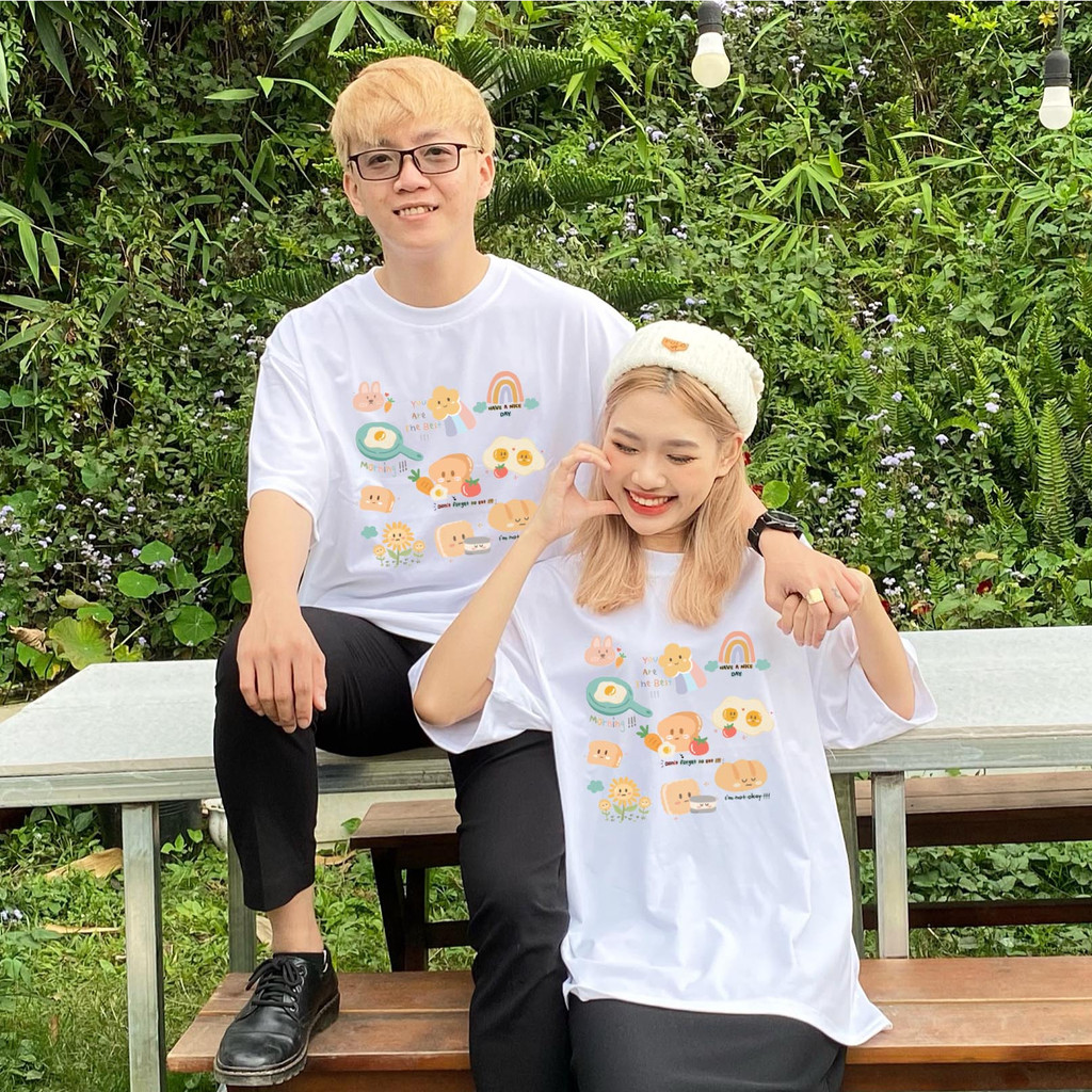 Áo thun CUTE SANDWICH vải cotton form rộng unisex nam nữ