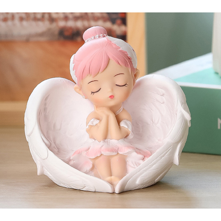 Tượng thiên thần, tượng búp bê Annie siêu dễ thương, decor không gian, trang trí hoặc quà tặng, cao 11cm
