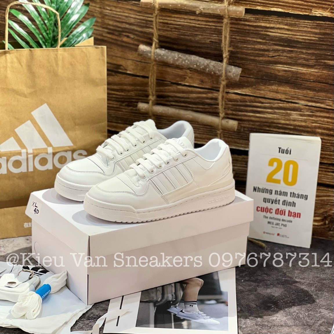 Giày Thể Thao Canvas PRADA x Adidas White Green Cổ Thấp Size 36-45 Thời Trắng Full Cao Cấp