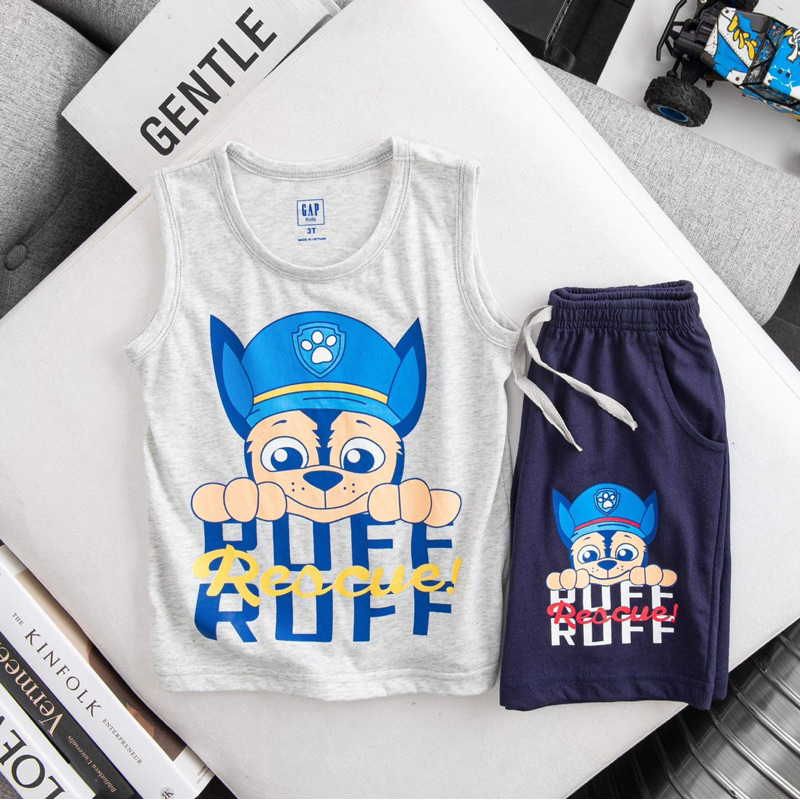 Bộ sát nách bé trai size nhí xuất dư siêu mềm mát