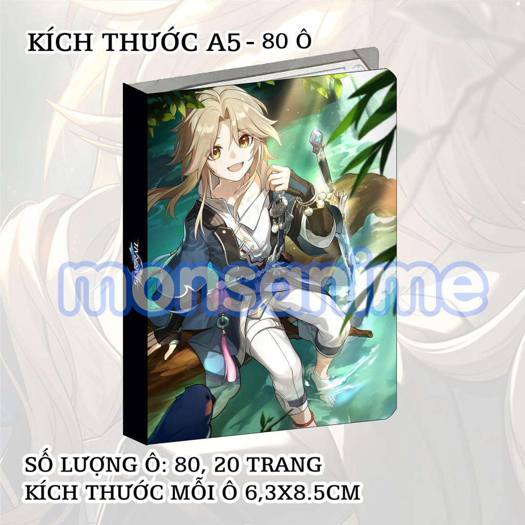 Album A5 đựng card Honkai Impact Star Rail các nhân vật 80 ô sổ binder anime game sưu tập