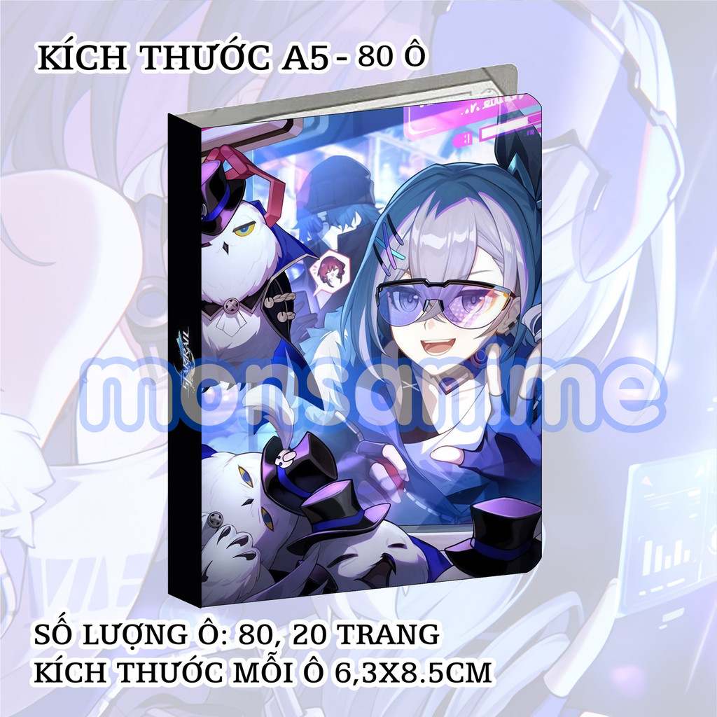 Album A5 đựng card Honkai Impact Star Rail các nhân vật 80 ô sổ binder anime game sưu tập