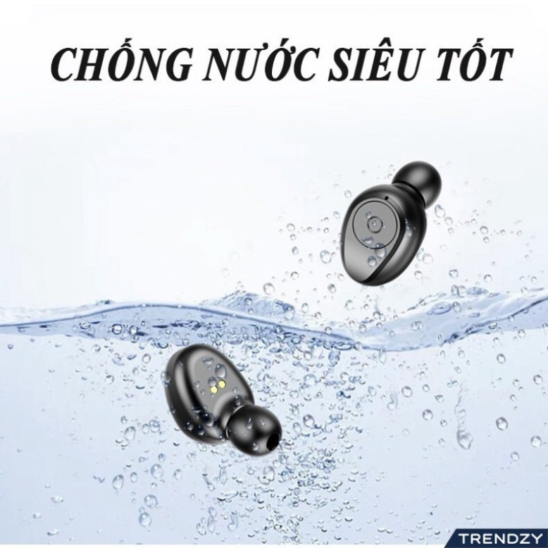 Tai nghe Bluetooth AMOI F9 TWS 5.3 bản QUỐC TẾ không dây cảm ứng chống nước IPX5, chống ồn tích hợp sạc dự phòng Lilyna