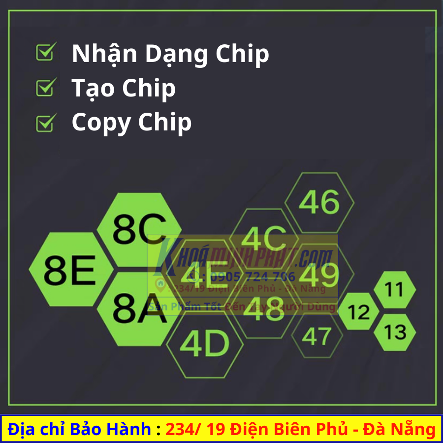 Chìa khoá xe ô tô đà nẵng VVDI, KD X2, TY300, Autel KM100 mẫu V13