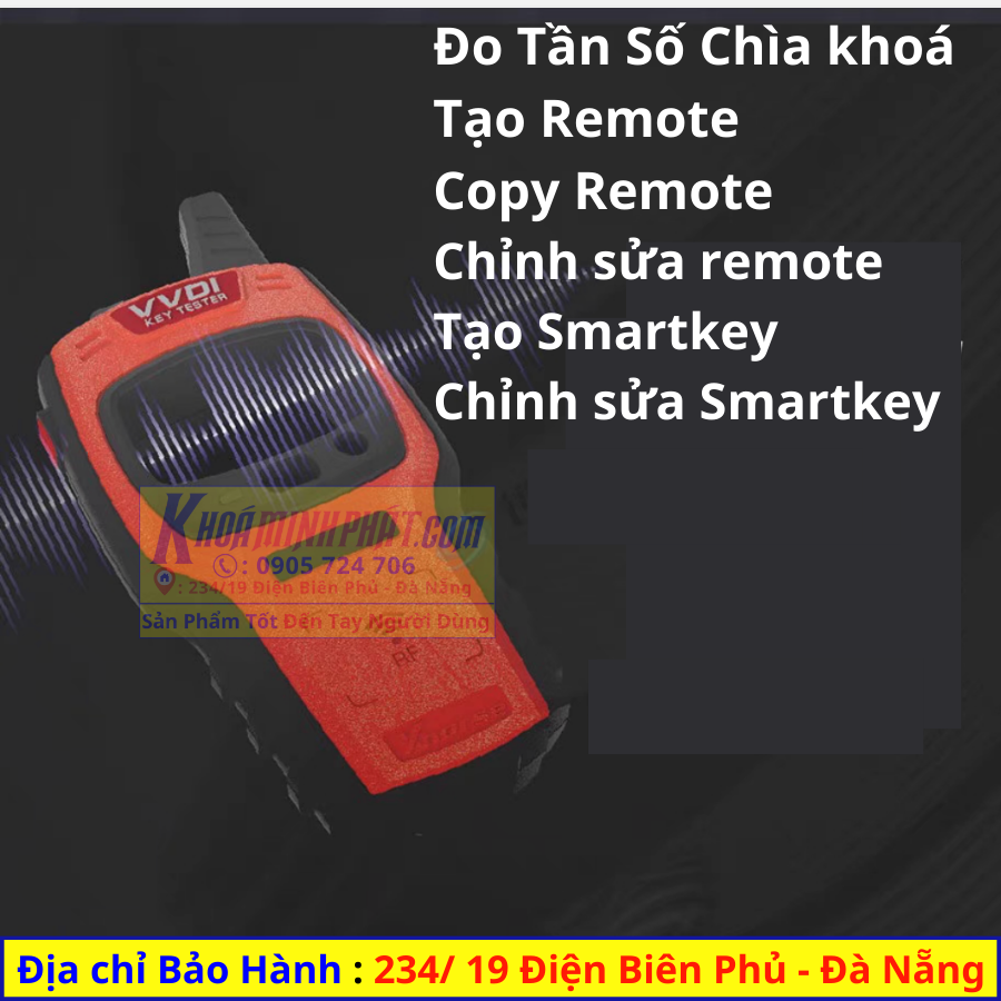 Chìa khoá xe ô tô đà nẵng VVDI, KD X2, TY300, Autel KM100 mẫu V13