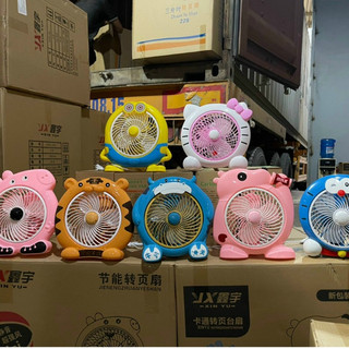 Quạt mini hình thú để bàn cắm điện văn phòng, Quạt văn phòng để bàn mini hình thú cắm điện