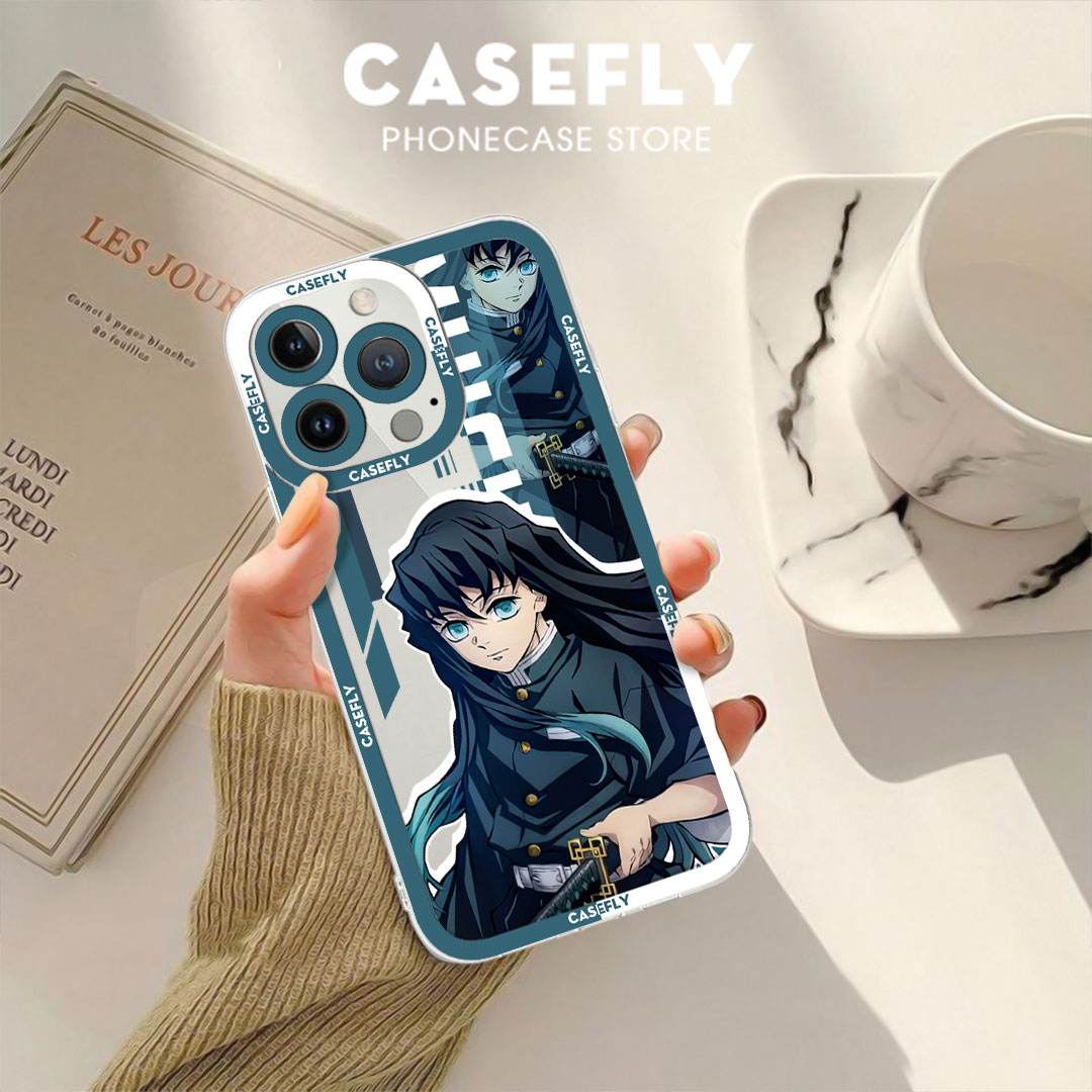 Ốp lưng iphone cạnh vuông trong suốt Demon Slayer Kimetsu No Yaiba Muichirou 6/6s//7/7plus/8/8plus/x/xs/11/12/pro/promax