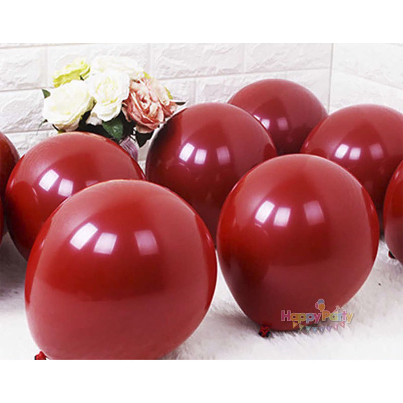 Set bóng tròn màu đỏ đô size 10inch