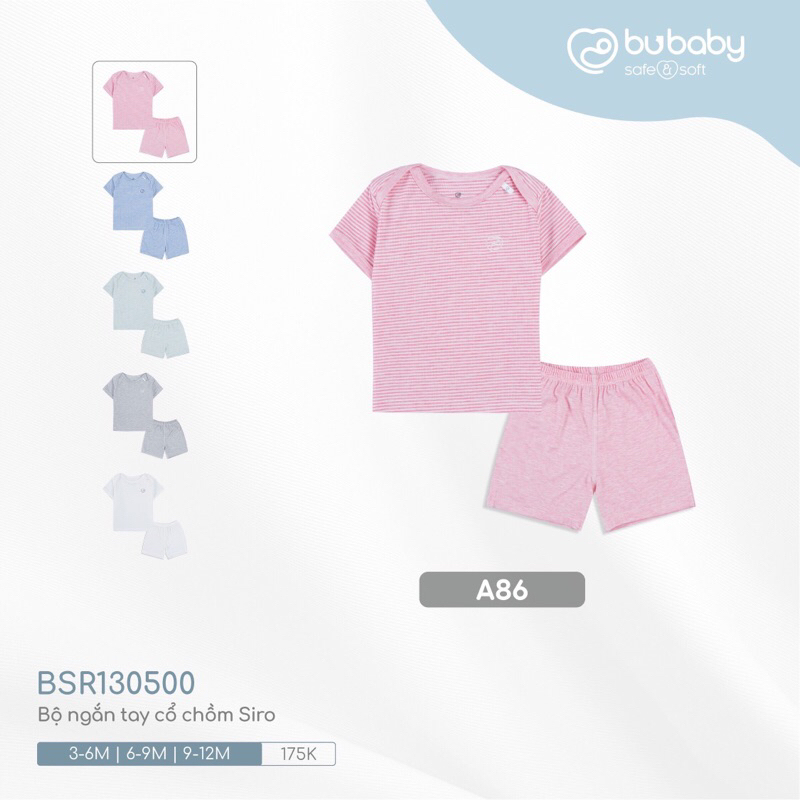 Bubaby ngắn tay cổ chồm Joyful - BU Siro BSR130500