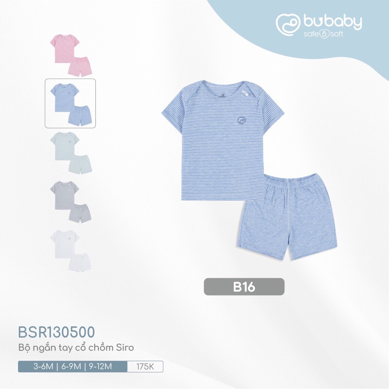 Bubaby ngắn tay cổ chồm Joyful - BU Siro BSR130500