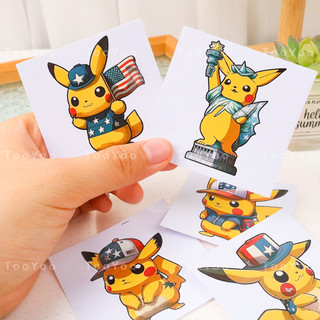 Set 5 sticker American Pikachu dễ thương cute TooYoo BK00004