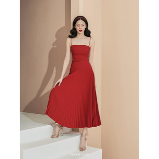 Váy SML Lane Jt Celia Pleated Midi Dress! Chính hãng 100%!2150K