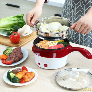 Nồi lẩu điện mini đa năng đường kính 18cm kèm lồng hấp,ca mì siêu tốc các loại