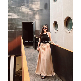 And Casually / váy yếm liền mix màu