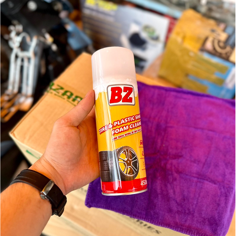 Dưỡng Nhám , Bóng Võ bZ 450ml Tặng Kèm Khăn Lao Xe