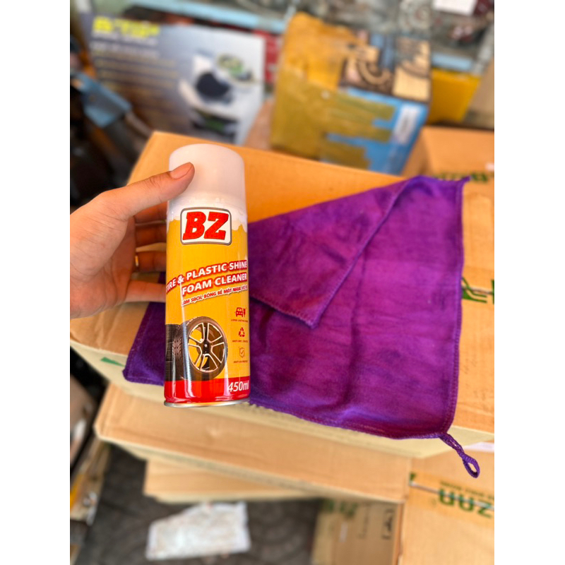 Dưỡng Nhám , Bóng Võ bZ 450ml Tặng Kèm Khăn Lao Xe