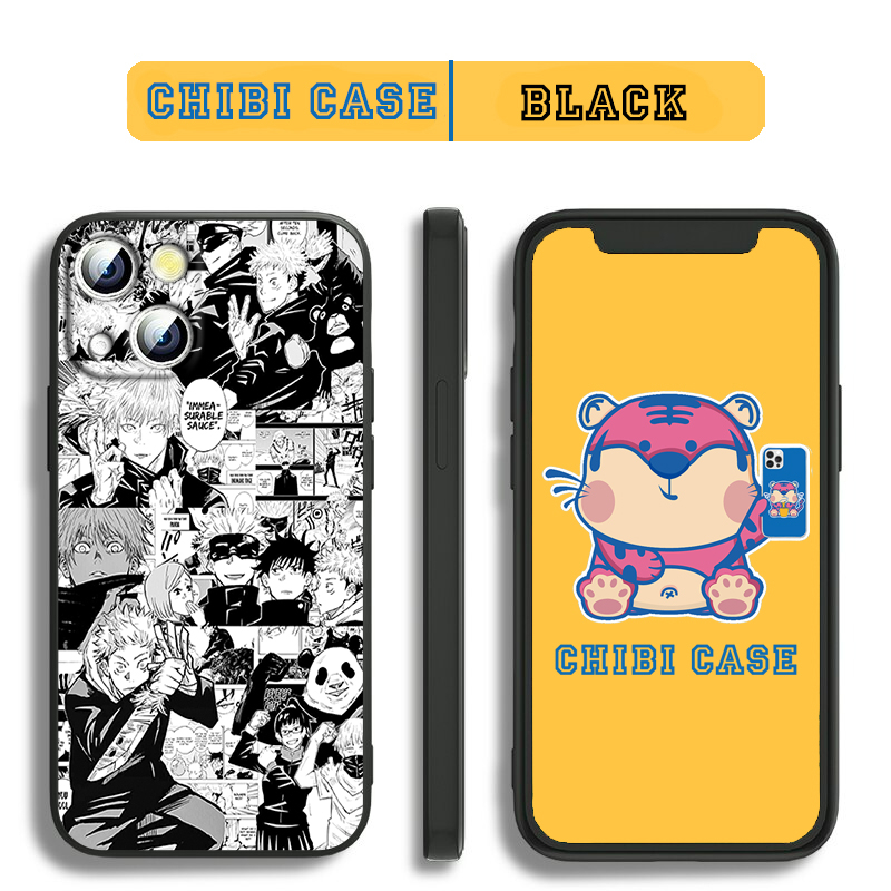 Ốp ip Anime jujutsu kaisen manga Chibi cho Iphone 6 7 8 Plus 11 12 13 Pro Max X Xr BLUJGJO0016