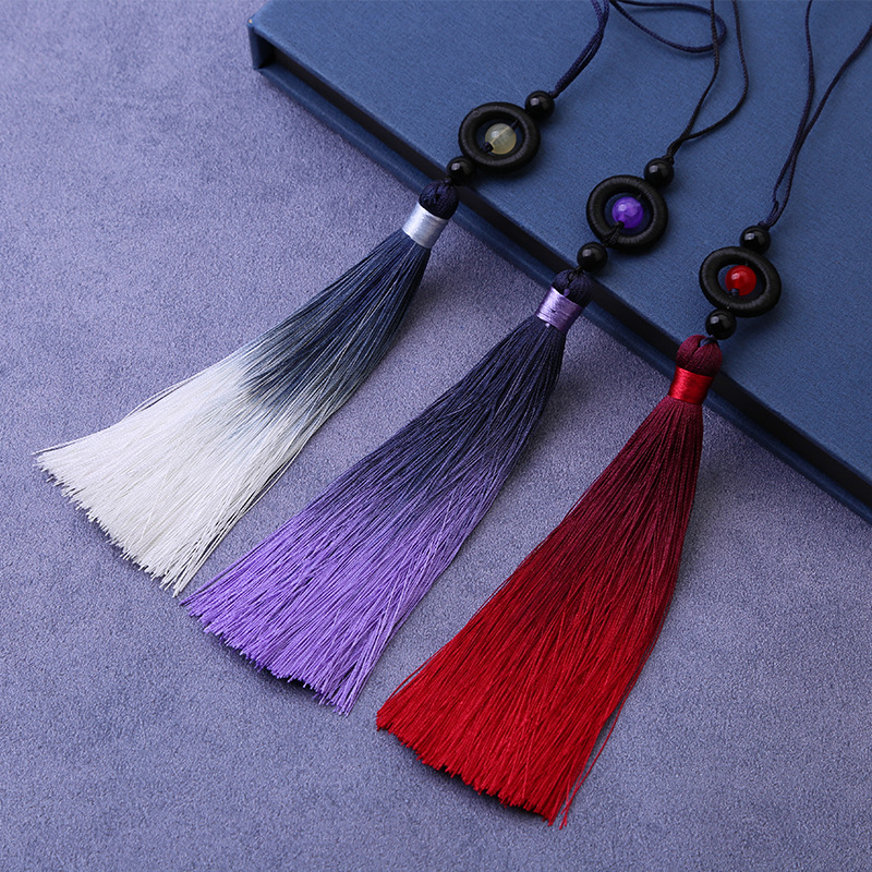 1 Chùm dây tuyến tua rua ombre biến màu 13cm gắn treo móc phụ kiện cổ trang - Phụ kiện nguyên liệu trang sức thủ công
