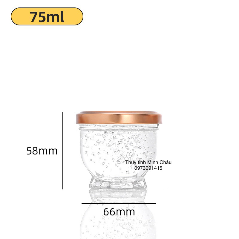 Hũ chưng yến sen lùn cao cấp 75ml 100ml
