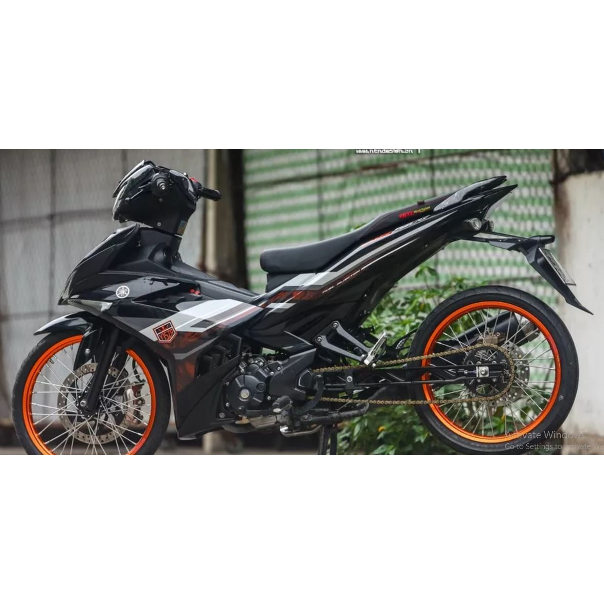 Tem Rời Ex 150 Hoa Văn Cam Đen 2022