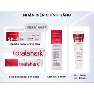 Kem đánh răng trắng răng Oralshark 120g