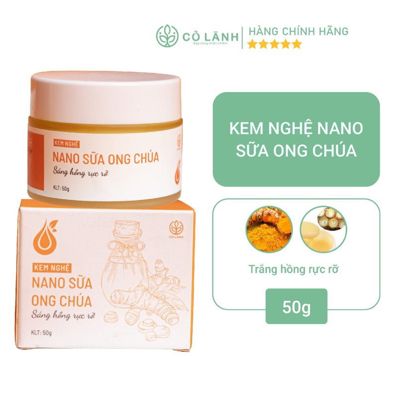 Kem nghệ sữa ong chúa Cỏ Lành dưỡng trắng, mờ thâm nám 50G